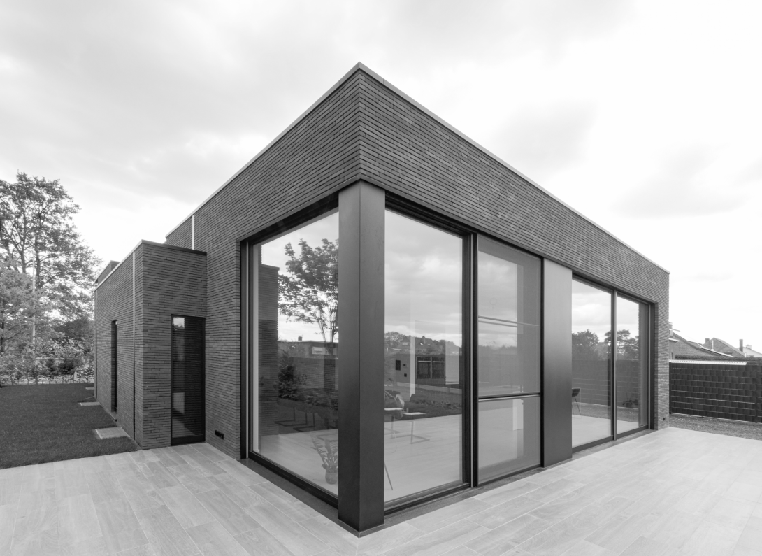 Gevel moderne nieuwbouw